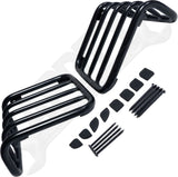 APDTY 171681 Tail Light Guard Set; Stainless Steel; Black; Replaces RT34102