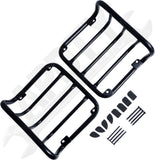 APDTY 171681 Tail Light Guard Set; Stainless Steel; Black; Replaces RT34102