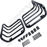 APDTY 171681 Tail Light Guard Set; Stainless Steel; Black; Replaces RT34102