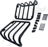 APDTY 171681 Tail Light Guard Set; Stainless Steel; Black; Replaces RT34102