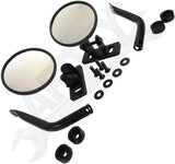 APDTY 171682 Quick Release Mirror Set; Black; Replaces RT30020