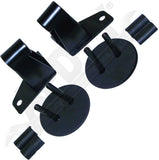 APDTY 171685 Mirror Relocation Bracket Set; Black; Replaces RT30016