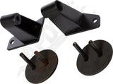 APDTY 171685 Mirror Relocation Bracket Set; Black; Replaces RT30016