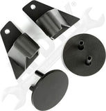 APDTY 171685 Mirror Relocation Bracket Set; Black; Replaces RT30016