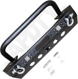 APDTY 171691 Heavy Duty Mid-Width Front Winch Bumper; Black; Replaces RT20044