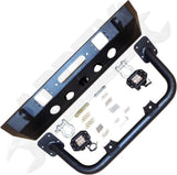APDTY 171691 Heavy Duty Mid-Width Front Winch Bumper; Black; Replaces RT20044