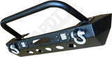 APDTY 171691 Heavy Duty Mid-Width Front Winch Bumper; Black; Replaces RT20044