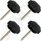 APDTY 171989x4 Soft Top Door Surround Knobs; Front And Rear; Replaces 55397130AC