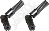 APDTY 171998x2 Soft Top Side Bow Knuckle Kit; Left & Right; Replaces 5166017AB
