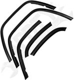 APDTY 172050 Fender Flare Set; 6 Piece Kit; Textured Black; Replaces 1MPK