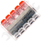 APDTY 172226 5 Slot Inline Lever Wire Connectors 24-12 Gauge Pack of 5