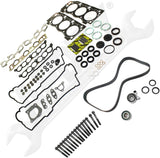 APDTY 172380 Timing Belt Kit 3-pc Kit w/ Cylinder Head Bolt Cylinder Head Gasket