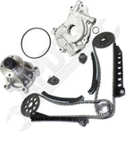 APDTY 172404 Timing Chain Kit 3-pc Kit with Oil Pump and Water Pump