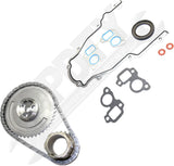 APDTY 172455 Timing Chain Kit 4-pc Kit with Timing Cover Gasket