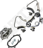 APDTY 172456 Timing Chain Kit 2-pc Kit with Water Pump