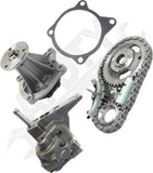 APDTY 172500 Timing Chain Kit 3-pc Kit with Oil Pump and Water Pump