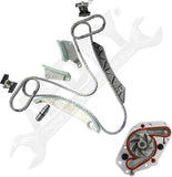 APDTY 172512 Timing Chain Kit 2-pc Kit DOHC 24 Valves with Water Pump
