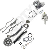 APDTY 172519 Timing Chain Kit 3-pc Kit with Oil Pump and Water Pump
