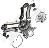 APDTY 172532 Timing Chain Kit SOHC 3.7L Engine 2-pc Kit w/ Water Pump
