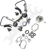 APDTY 172538 Timing Chain Kit 3-pc Kit with Timing Cover Gasket and Water Pump