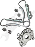 APDTY 172764 Timing Chain Kit without Gears 2-pc Kit with Oil Pump