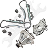 APDTY 172785 Timing Chain Kit 3-pc Kit with Oil Pump and Water Pump