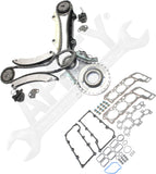 APDTY 172797 Timing Chain Kit 2-pc Kit 6Cyl 3.7L Engine w/ Cylinder Head Gasket
