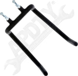 APDTY 173074 Heavy Duty Medium Double Peg Hook - Black