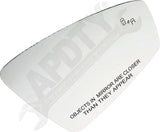 APDTY 173087 Passenger, Plastic Backed, Non-Heated , Blind Spot Indicator