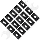 APDTY 173266 Splash Shield - U-Nut (3MM Panel Range, 15MM Center To Edge)