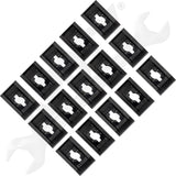 APDTY 173266 Splash Shield - U-Nut (3MM Panel Range, 15MM Center To Edge)