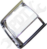 APDTY 173357 Headlight Bezel Set; Left & Right; Black & Chrome