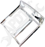 APDTY 173357 Headlight Bezel Set; Left & Right; Black & Chrome