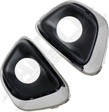 APDTY 173362 Fog Light Bezel Set; Front Left & Right; Chrome; Replaces 68213204K