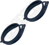 APDTY 173906 Roof Drip Rail Rubber Weatherstrip Seal Set, Extended Cab Models