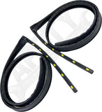 APDTY 173907 Center Pillar Upper Door Rubber Weatherstrip Drip Seal Left & Right