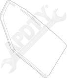 APDTY 174013 Door Surround Body-Mounted Rubber Seal Front or Rear, Left or Right