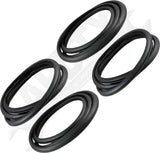 APDTY 175009 Door Seal 4 pc Kit Front and Rear