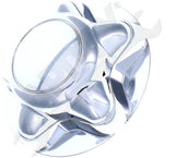 APDTY 175248 Center Wheel Cap Kit Chrome