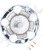 APDTY 175249 Center Wheel Cap Kit Chrome