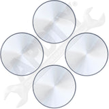 APDTY 175252 Center Wheel Cap Kit Brushed Aluminum
