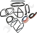 APDTY 175385 Weatherstrip Kit Left Right & Windshield Seal
