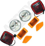APDTY 175417 Headlight, Side, Parking, and Tail Lights Kit; Replaces LK6