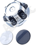 APDTY 175446 Center Wheel Cap Set Chrome