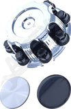 APDTY 175447 Center Wheel Cap Kit Chrome