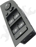 APDTY 175830 Window Switch, Front Driver Side, Black, with Power Folding Mirrors