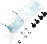 APDTY 175918 Lower Door Hinge, Front Passenger Side, Chrome