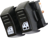 APDTY 175942 Window Switch, Front Driver Side, Black, 2-Button
