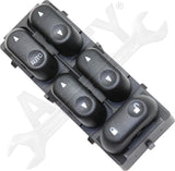 APDTY 176300 Window Switch, Front Driver Side, Black, 5-Button
