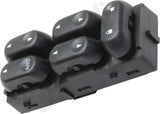APDTY 176300 Window Switch, Front Driver Side, Black, 5-Button
